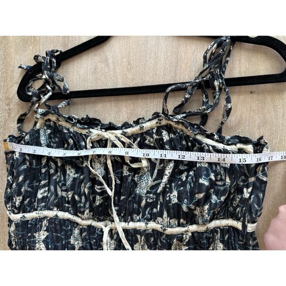 Ulla Johnson Indah Dress in Rainforest Size 12 Whimsigoth Fall Midi Bows - Picture 12 of 14